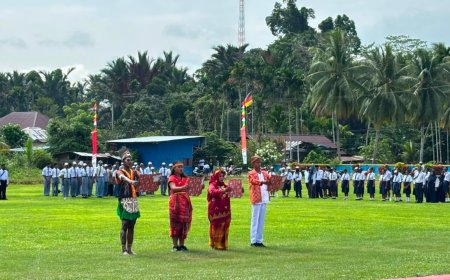 Yonif TP 860/NSK Ikuti Upacara Hari Sumpah Pemuda 2026 di Waropen