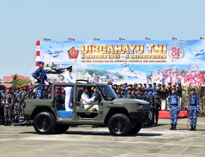Upacara HUT ke-81 TNI di Merauke, Teguhkan Pengabdian Bersama Rakyat Untuk Indonesia Berdaulat