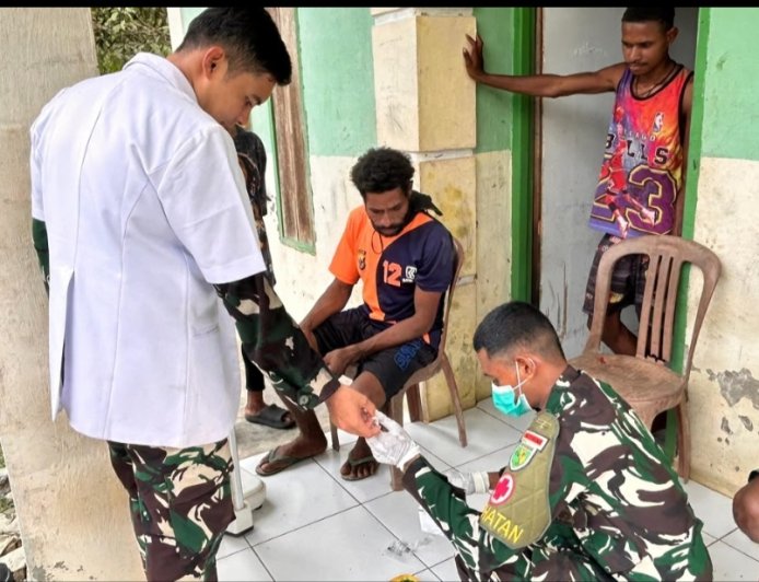 Melalui Program Si Cepat, Yonif TP 860/NSK Perkuat Kepedulian Kesehatan di Waropen