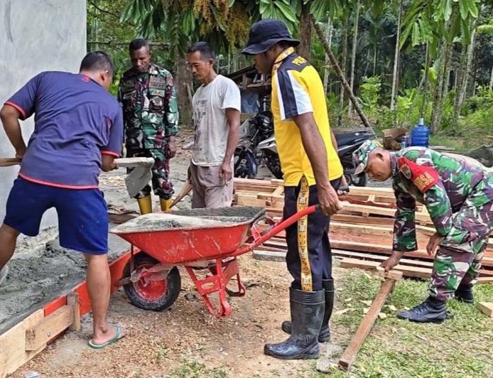 TMMD ke-130 Kodim 1701/Jayapura Bangun Hunian Layak dan Semangat Kebersamaan