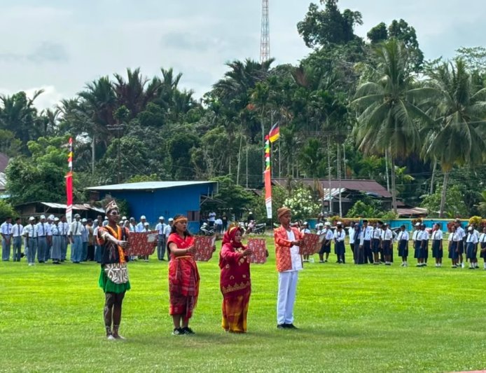 Yonif TP 860/NSK Ikuti Upacara Hari Sumpah Pemuda 2026 di Waropen