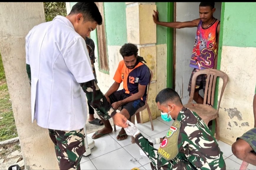 Melalui Program Si Cepat, Yonif TP 860/NSK Perkuat Kepedulian Kesehatan di Waropen