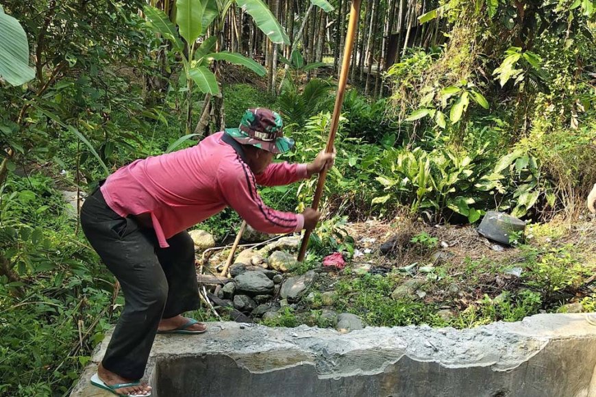Satgas TMMD Berharap Bak Air Bersih Sabron Sari Kembali Berfungsi Optimal