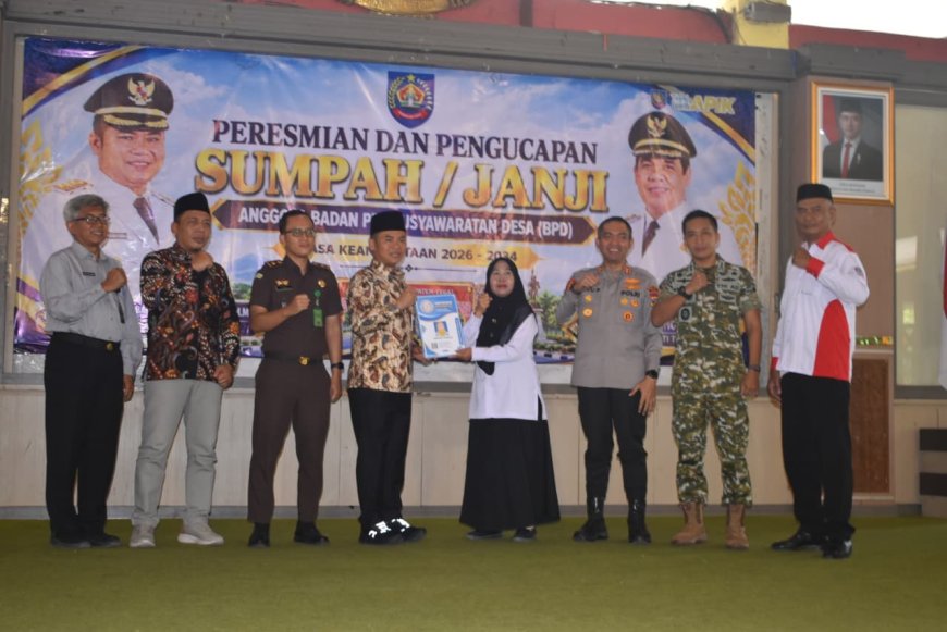 Dandim 0712/Tegal Hadiri Peresmian dan Pengucapan Sumpah/Janji Anggota BPD Masa Keanggotaan 2026–2034