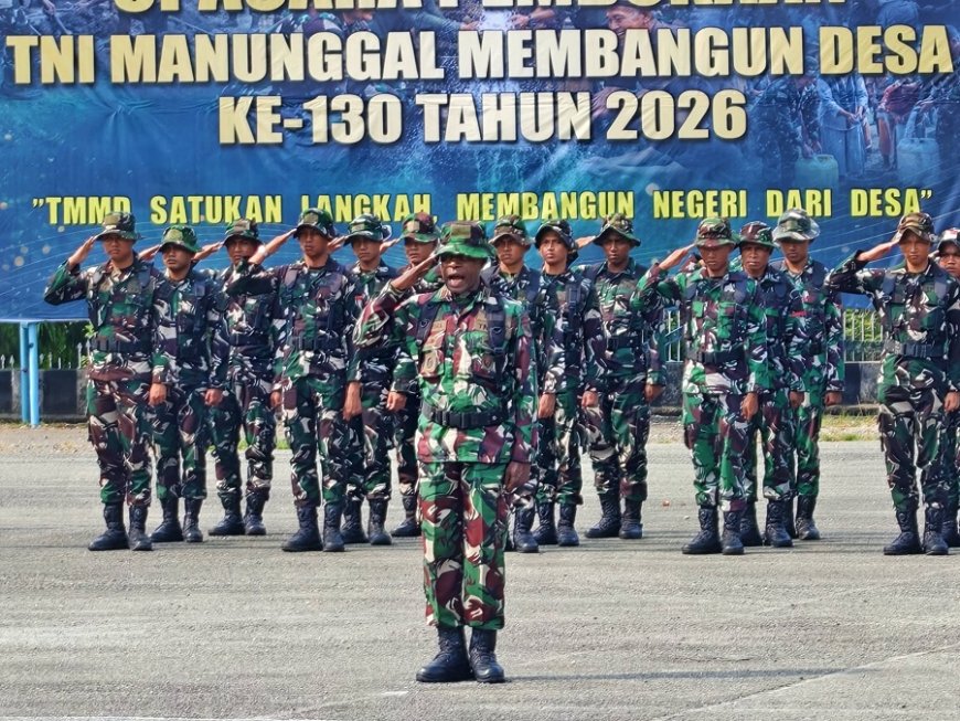 TMMD ke-130 Kodim 1701/Jayapura Resmi Dibuka, Sasar Jalan dan Fasilitas Dasar Masyarakat Sabron Sari