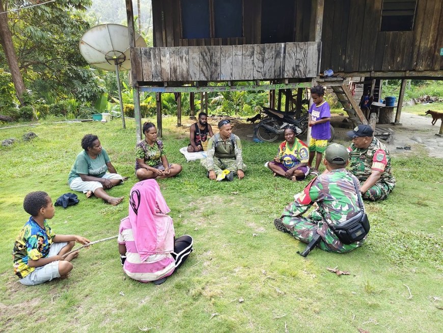 Satgas TMMD Kodim 1701/Jayapura Hidupkan Kebersamaan Lewat Komsos dan Lomba Voli