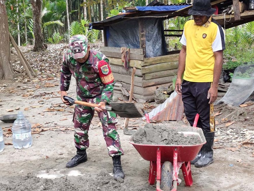 Kapten Arm Enos Lord Furima Tekankan Gotong Royong dalam Pembangunan Wilayah