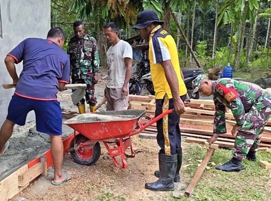 TMMD ke-130 Kodim 1701/Jayapura Bangun Hunian Layak dan Semangat Kebersamaan