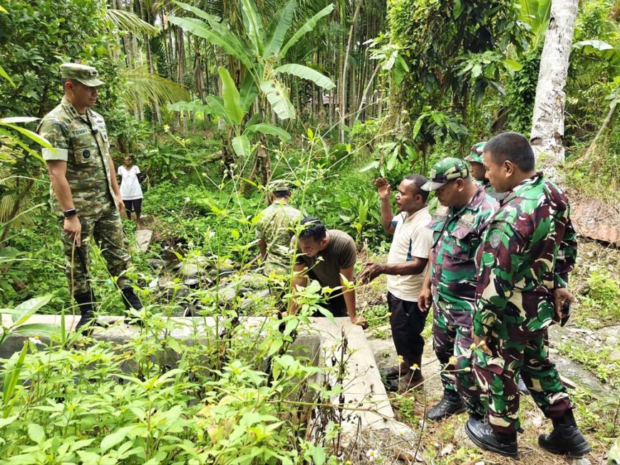 Kodim Jayapura Ajak Warga Sabron Sari Jaga Semangat Gotong Royong Lewat TMMD