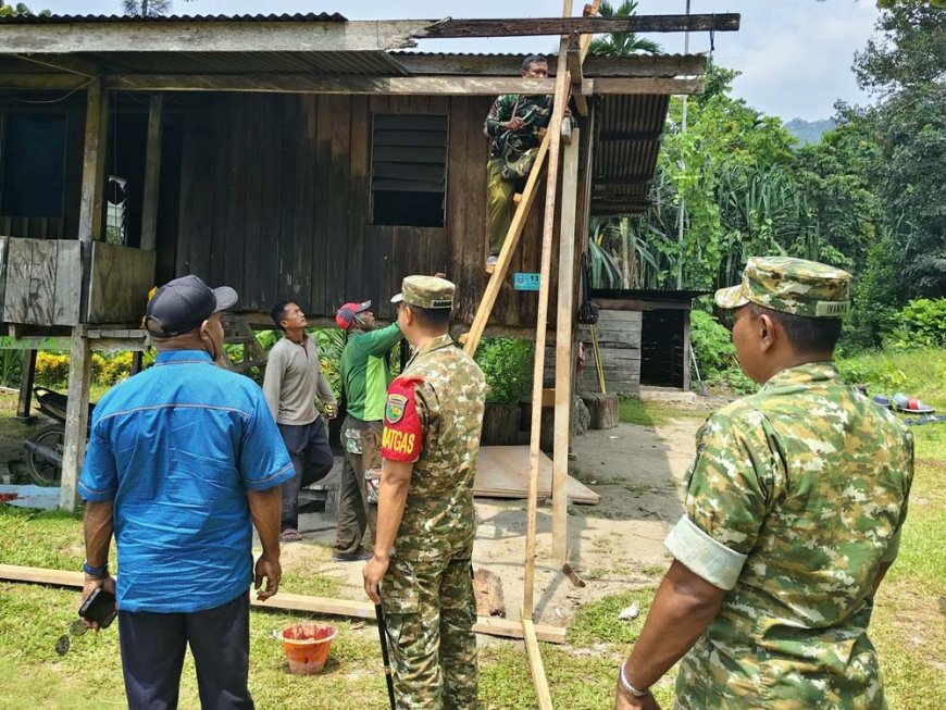 Dansatgas TMMD ke-130 dan Bupati Jayapura Tinjau Langsung Progres Pembangunan di Sabron Sari