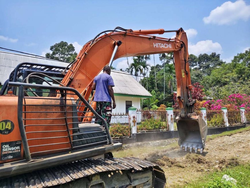 Kodim 1701/Jayapura Optimalkan Sasaran Fisik TMMD untuk Dukung Aktivitas Warga