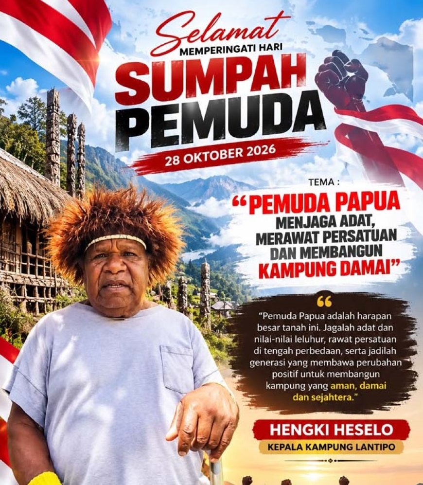 Pemuda Lantipo Deklarasikan Papua Damai dalam Peringatan Sumpah Pemuda
